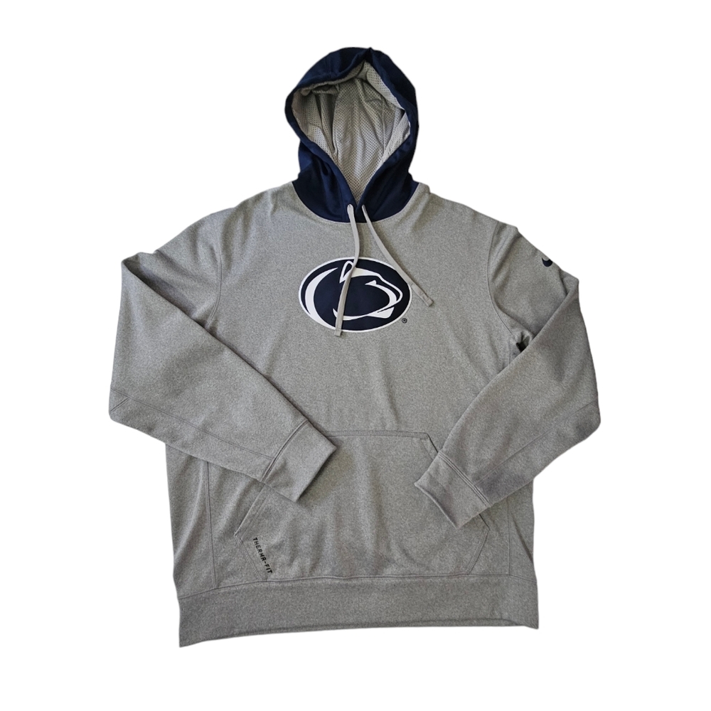 Penn State Nike Hoodie Nittany Lions Therma-Fit Sweatshirt Football Men's Large
